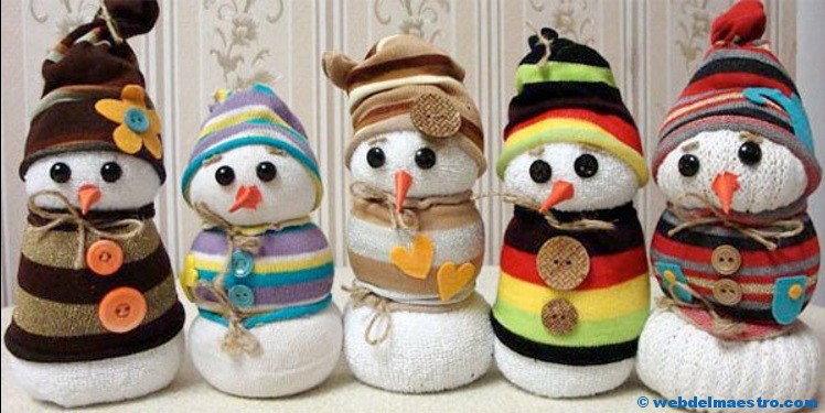 Manualidades de Navidad-Muñeco de nieve