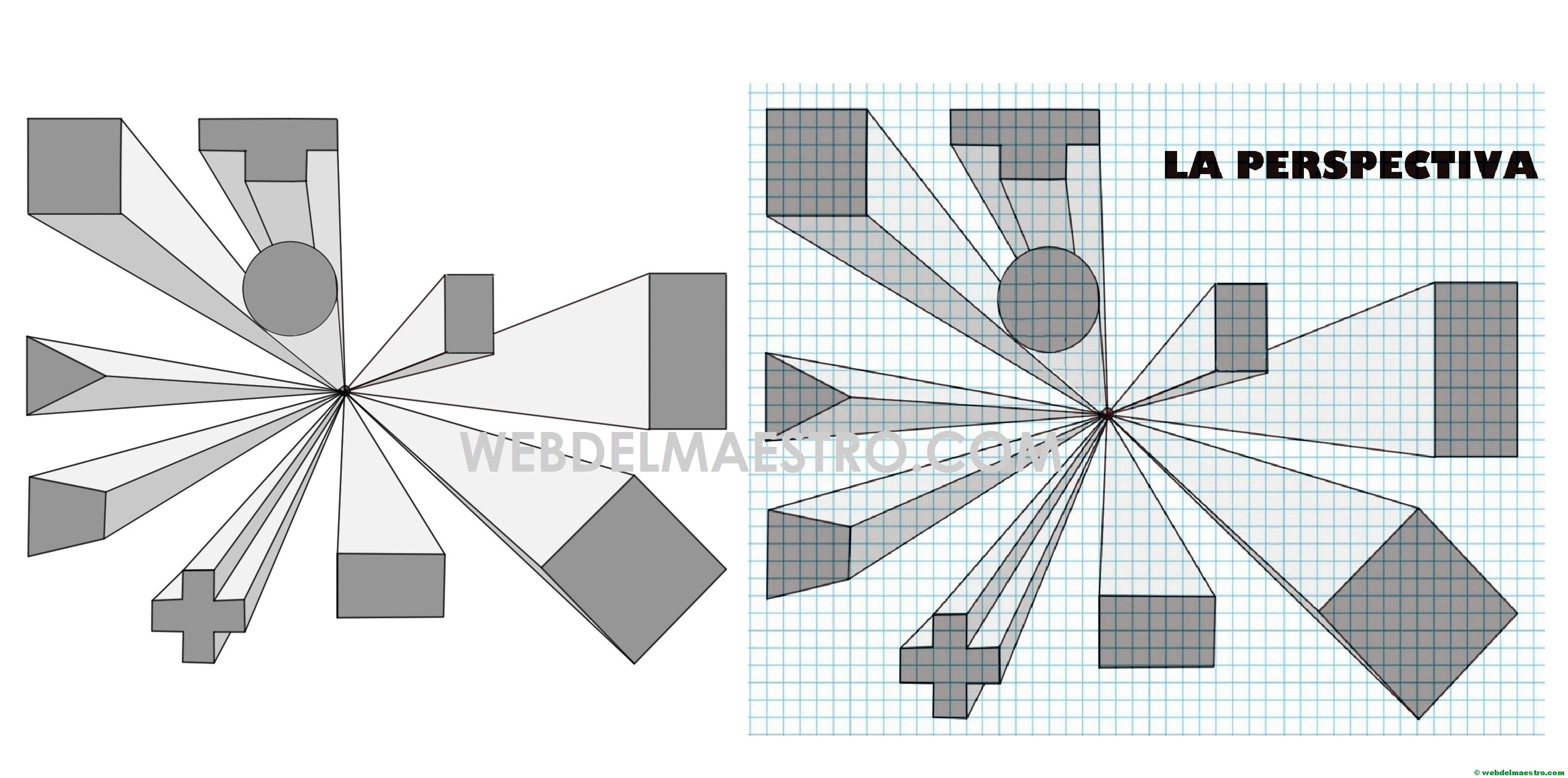 Perspectiva cónica | Dibujos paso a paso - Web del maestro