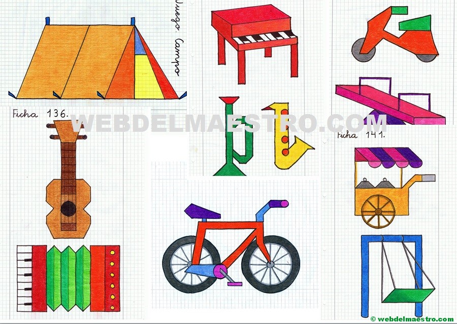 Dibujos en cuadrícula para copiar - Web del maestro Dibujos en cuadrícula para copiar - Web del maestro
