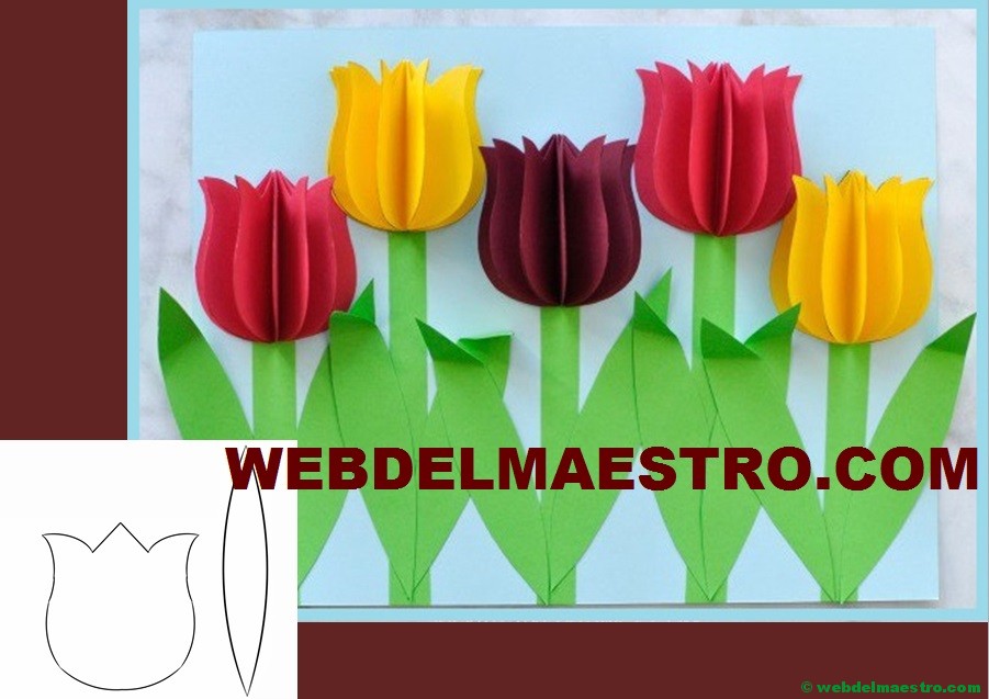 Manualidades: tulipanes de papel - Web del maestro
