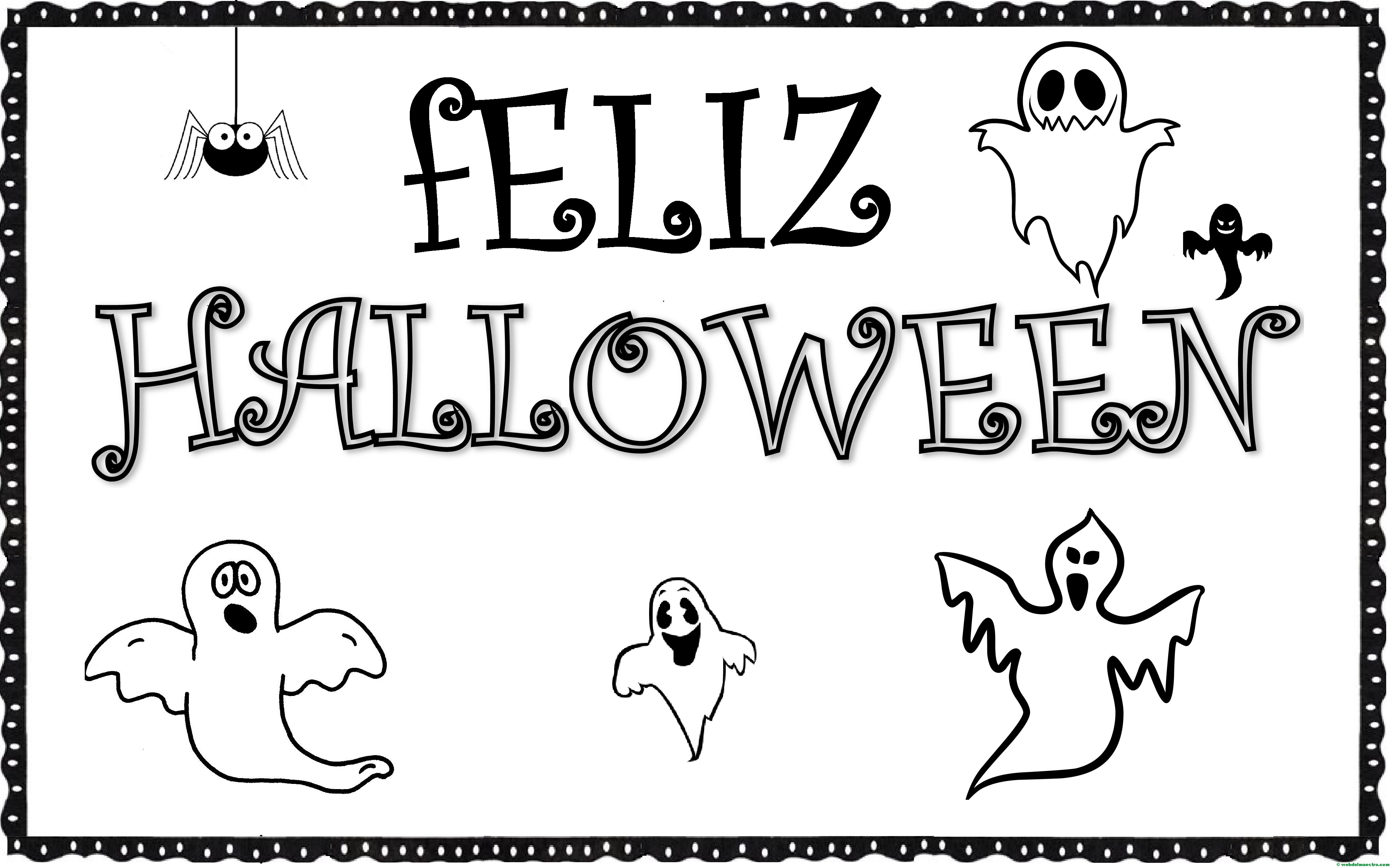 Feliz Halloween | Dibujos Halloween Para Colorear - Primaria - Web Del ...