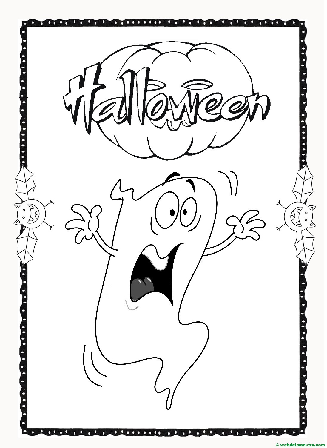 Feliz Halloween | Dibujos Halloween Para Colorear - Primaria