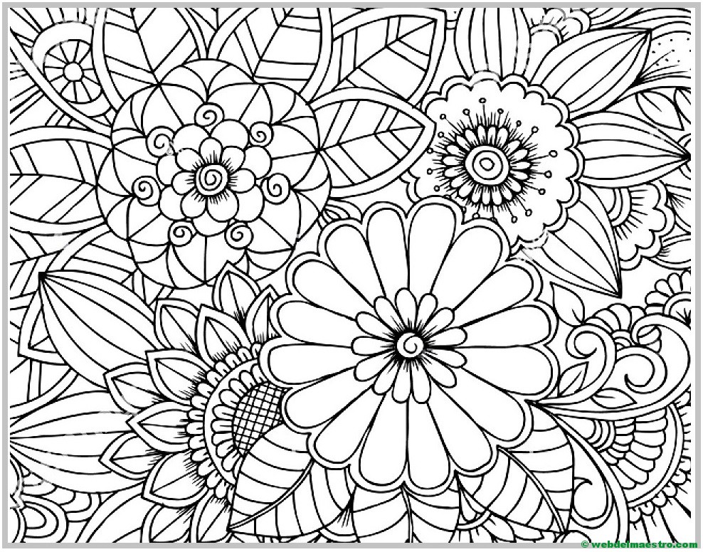 Dibujos de flores para colorear - Web del maestro