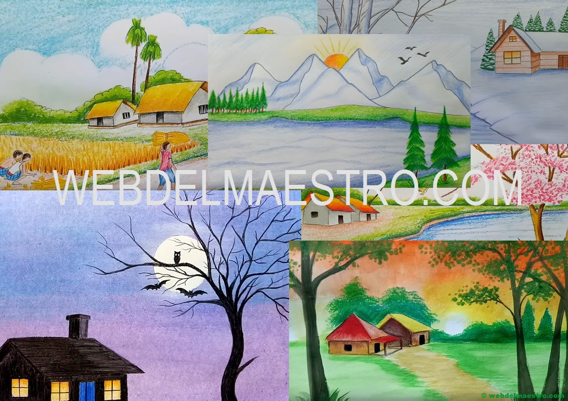 Cómo Pintar Un Paisaje | Paisajes Dibujos - Web Del Maestro